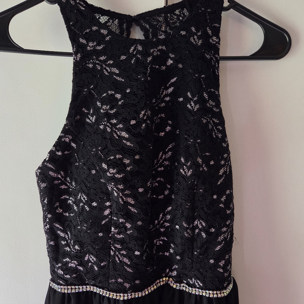 City Studio Black Dress with Lace Detail Size 3
